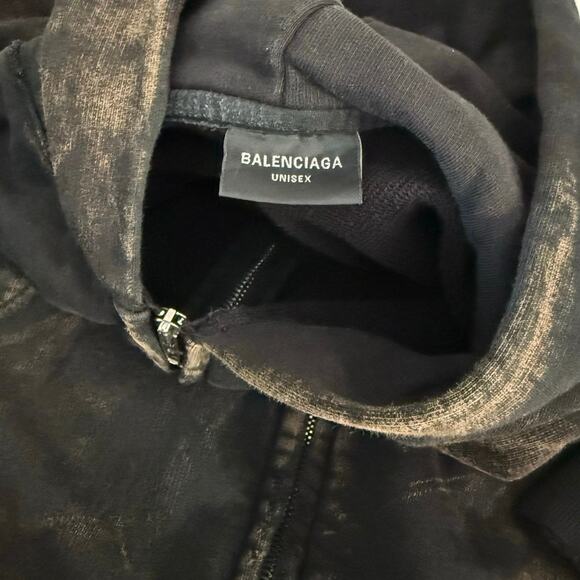 Balenciaga 2023 mud show hoodie SS23 Runway Distressed muddy S small oversized - Picture 10 of 16